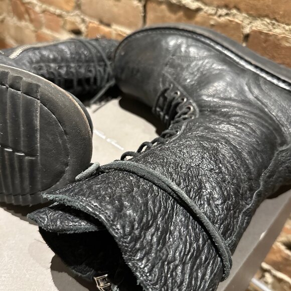 Rick Owens Combat Boots – Blistered Leather – 45492 – Size EU 41 / US 8 - Picture 10 of 11